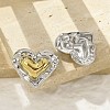 304 Stainless Steel Two Tone Stud Earrings EJEW-A124-01A-2