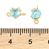 Brass Pave Cubic Zirconia Heart Connector Charms KK-P347-02G-02-4