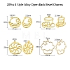 20Pcs 4 Style Alloy Open Back Bezel Pendants PALLOY-CJ0002-09-2