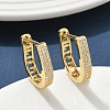 Brass Micro Pave Clear Cubic Zirconia Hoop Earrings EJEW-C182-07D-G-1