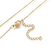 Brass Micro Pave Clear Cubic Zirconia Pendant Necklaces NJEW-L146-29G-4