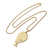 304 Stainless Steel Pendant Necklaces NJEW-B153-02B-G-2