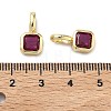 Brass Micro Pave Cubic Zirconia Charms KK-G555-21G-10-3