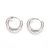 Tarnish Resistant 202 Stainless Steel Huggie Hoop Earrings A-EJEW-F111-16mm-P-1