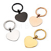4Pcs 4 Styles Stainless Steel Keychains KEYC-TA0004-81G-2