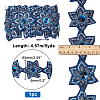  Iron on/Sew on Ethnic Style Embroidery Flower Polyester Lace Ribbons OCOR-WH0060-47B-2