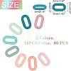 80Pcs 8 Colors Opaque Spray Painted Acrylic Linking Rings OACR-FH0001-022-5