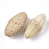 Handmade Reed Cane/Rattan Woven Beads X-WOVE-T006-079-2