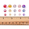 190Pcs 15 Style Frosted Spray Painted Glass Beads Strands GLAA-FS0001-27-6