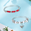 6Pcs 304 Stainless Steel Cuff Bangles Making MAK-BBC0001-21P-7