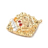 Brass Micro Pave Cubic Zirconia Enamel Pendants KK-L250-08G-06-2