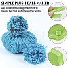 6Pcs 3 Style Plastic Pompom Maker Fluff Ball Weaver TOOL-BC0002-14-5