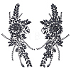 Flower Resin Rhinestone Decorative Corsages for Clothing Accessories PATC-WH0021-064B-1