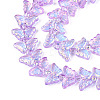 Transparency Electroplate Glass Beads Strands GLAA-T023-39A-05-3