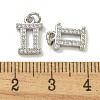 Rack Plating Brass Micro Pave Cubic Zirconia Pendants KK-K386-02E-P-3