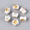 Handmade Gold & Silver Foil Glass Beads FOIL-Q003-01J-1