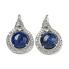 Dyed Natural Lapis Lazuli with Clear Cubic Zirconia Pendants G-G133-01P-22-1