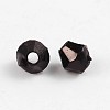 Faceted Bicone Transparent Acrylic Beads DBB4mm10-1
