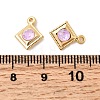 Brass Glass Charms KK-P340-08G-02-3