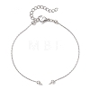 1MM 304 Stainless Steel Boston Link Chain Bracelet Making AJEW-JB01519-1