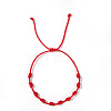 Adjustable Polyester Woven Knot Cord Bracelets DX7383-5