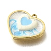 Brass Enamel Pendants STAS-Q347-01G-A-1-2