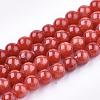 Natural Dyed Yellow Jade Gemstone Bead Strands G-R271-6mm-YXS16-1