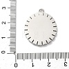 304 Stainless Steel & Rhinestone Pendants STAS-G371-09H-02P-3