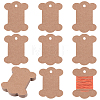 80Pcs Bone Shape Paper Thread Winding Boards SENE-SC0001-09B-1