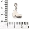 Rhodium Plated 925 Sterling Silver Enamel European Dangle Charms STER-P062-02A-03-3