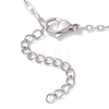 304 Stainless Steel Paperclip Chain Cable Chain Necklace Slider Making AJEW-JB01529-4