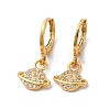 Rack Plating Brass Micro Pave Cubic Zirconia Leverback Earrings EJEW-P221-35G-1