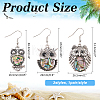 3 Pairs 3 Styles Alloy Dangle Earrings EJEW-WR0001-14-2