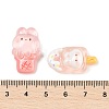 Transparent Rabbit Resin Cabochons CRES-D283-02-3