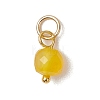 6Pcs 6 Colors Natural Quartz & Grey Agate & Banded Agate & Green Onyx Agate Faceted Cube Charms PALLOY-JF04798-02-3