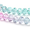 Transparent Painted Glass Beads Strands X1-DGLA-A034-T8mm-A10-4