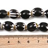 Handmade Millefiori Glass Oval Bead Strands LK-Z001-01A-04-3
