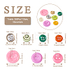 Fashewelry 350Pcs 7 Style Plastic Buttons BUTT-FW0001-01-12