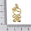 Brass Micro Pave Clear Cubic Zirconia Pendants CU-CBA637A-06G-A-3