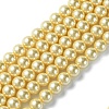 Eco-Friendly Dyed Glass Pearl Round Bead Strands X-HY-A002-8mm-RB071-1