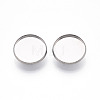 304 Stainless Steel Brooch Cabochon Settings STAS-E547-08D-P-2