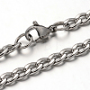 304 Stainless Steel Curb Chain Necklace NJEW-I065-35-1