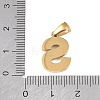 Natural White Shell Alphabet Pendants STAS-M338-02G-S-2