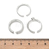 3Pcs Alloy Micro Pave Cubic Zirconia Cuff Rings Set CU-CBAF5DC-01P-3