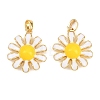 Brass Enamel Pendants KK-H262-17G-1