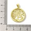 Brass Micro Pave Cubic Zirconia Pendants KK-Z042-25G-01-3