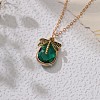 Glass Pendant Necklaces PW-WG4D3BA-04-1