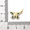 Butterfly Brass Glass Pendants KK-C134-20G-4