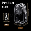 Rectangle Transparent PVC Plastic Storage Zipper Bags ABAG-WH0040-38-3