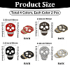 8Pcs 4 Styles Skull Hotfix Rhinestone (Hot Melt Adhesive On The Back) DIY-GF0014-21-2